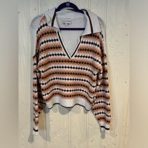 Freshman 1996 Collar V Neck Sweater, Size Large